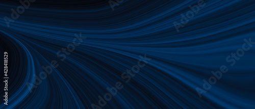 Dark blue abstract highway speed waves background