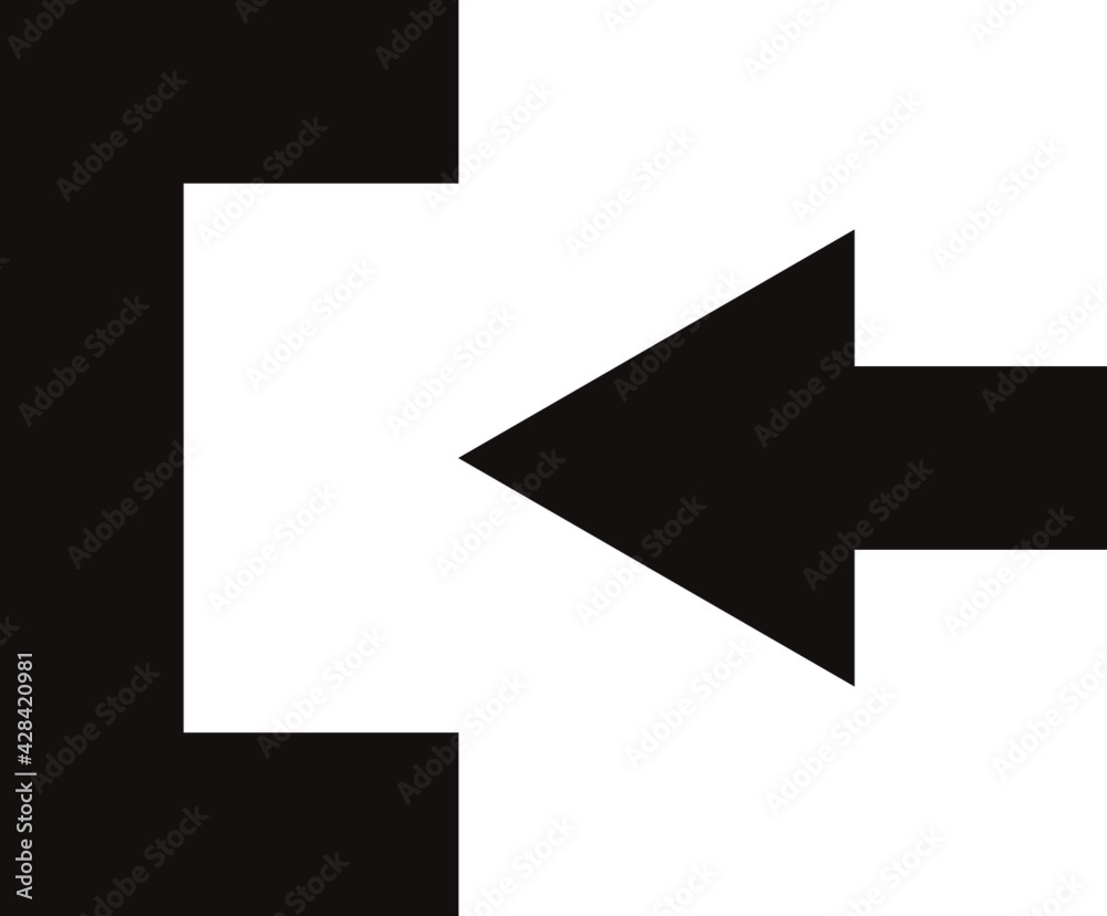 black white Entrance icon vector eps illustration black white Entrance icon vector eps illustration