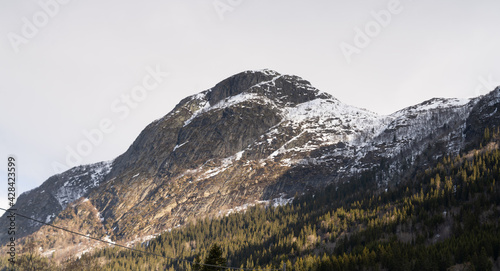 Mountains by Lake Grungevatn, by the Vinjesvingen road near the village of Vinje in Norway, Scandinavia