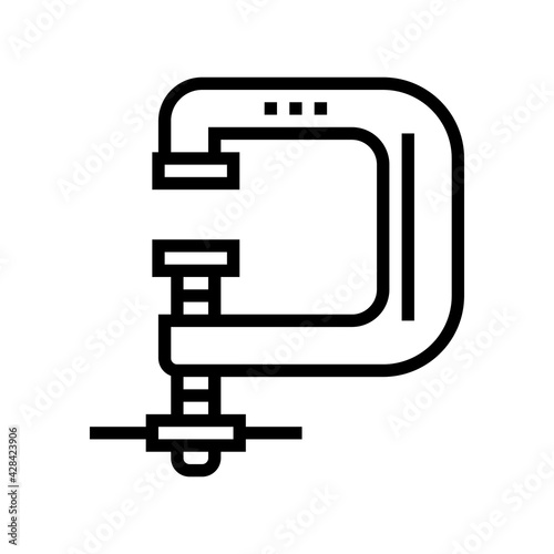 vice jewellery line icon vector. vice jewellery sign. isolated contour symbol black illustration