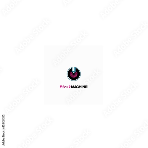 
The illustration consists of a laser cutting nozzle in the form of a symbol or logo. Laser cutting engraving.