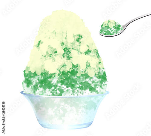  かき氷(抹茶みるく）