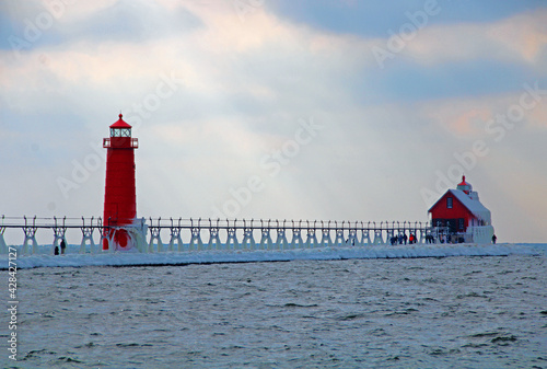 lighthouse on a lake