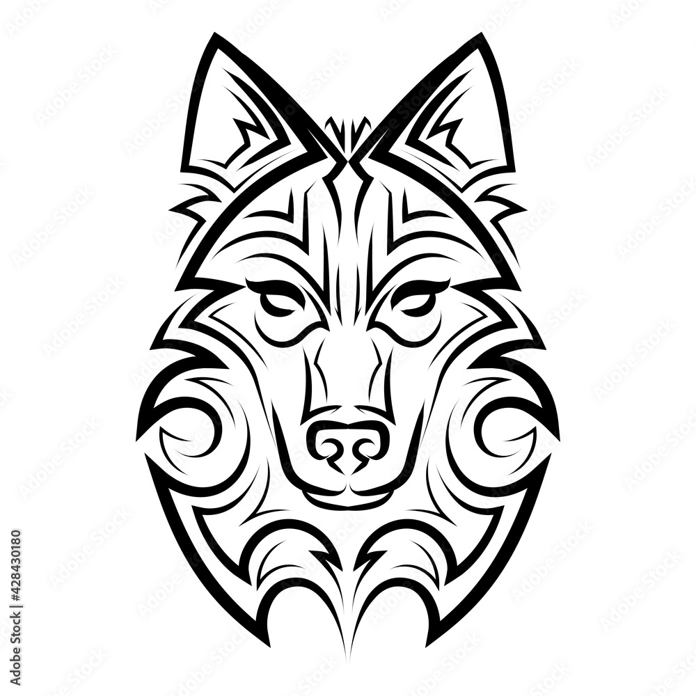 Black and white line art of wolf head. Good use for symbol, mascot, icon, avatar, tattoo, T Shirt design, logo or any design you want. Black and white line art of wolf head. Good use for symbol, mascot, icon, avatar, tattoo, T Shirt design, logo or any design you want.