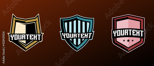 Set of emblem sport or esport logo design