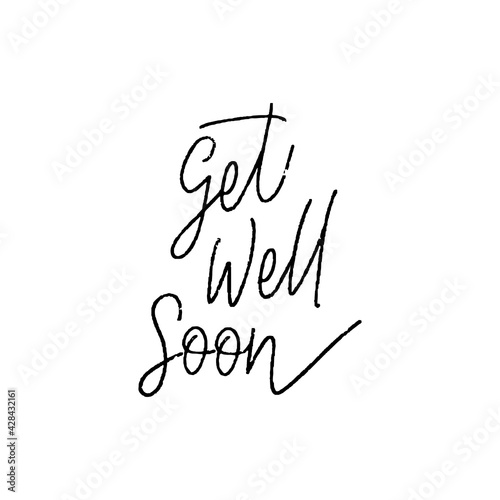 Get well soon hand lettering