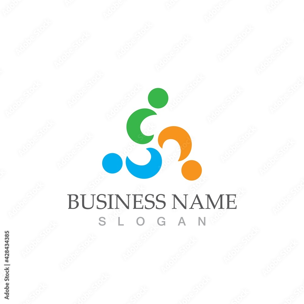 Community, network and social icon Community, network and social icon
