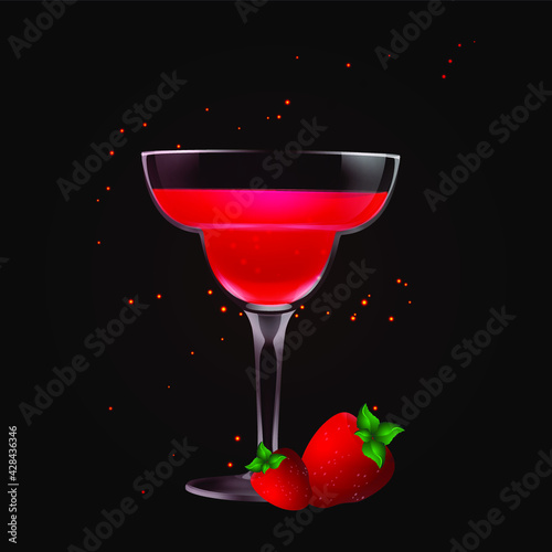 glass of cherry liqueur