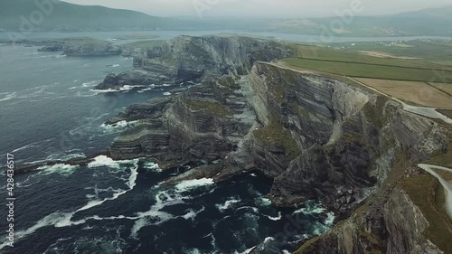  Rising tilt down over Kerry Cliffs