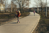 child running in the park