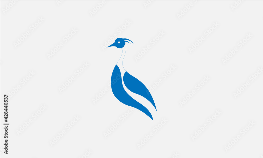 Obraz premium blue heron vector design