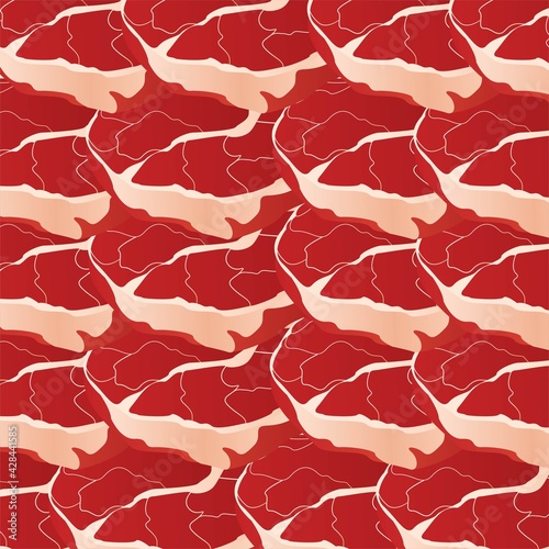 Pattern of meat pieces, print