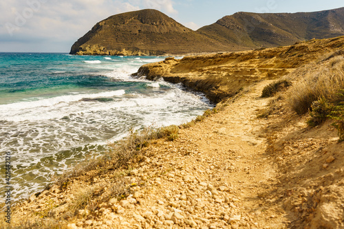 Beach El Playazo, seascape in Spain.