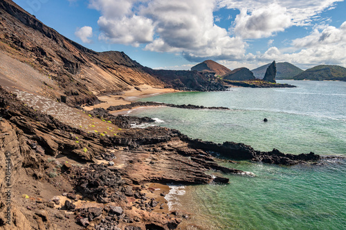 Pinnacle Rock and the volcanic landscape - Bartolome - Galapagos Islands photo