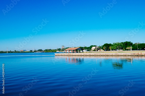 Morning of Tampa Bay beach in Tampa, Florida 