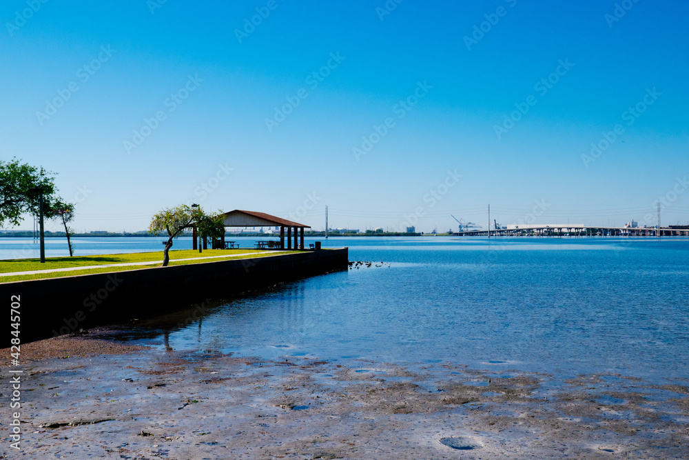 Obraz premium Morning of Tampa Bay beach