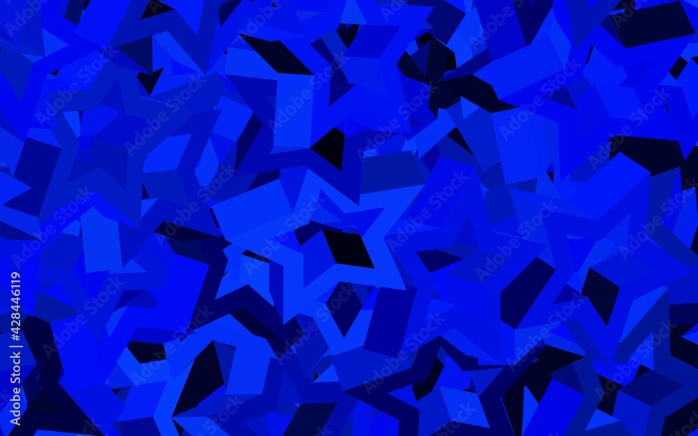 Dark BLUE vector pattern with polygonal style.