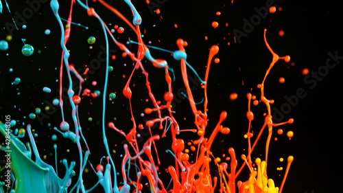 Abstract sculptures of colo...