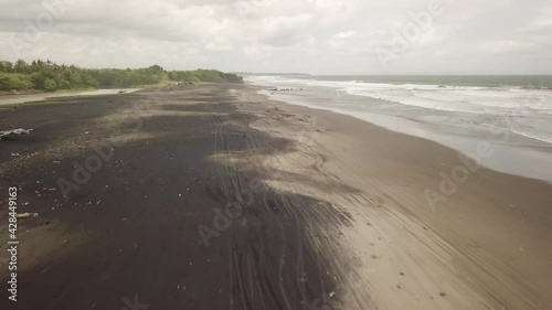 Tropical empty beach in Bali