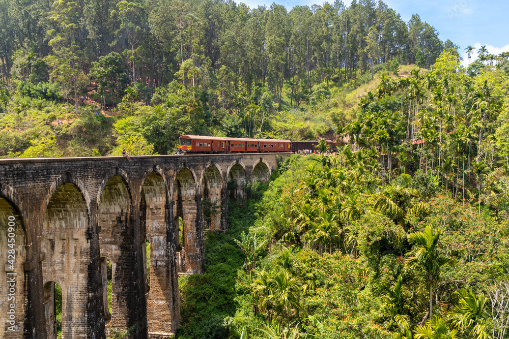 Fototapeta premium Nine Arch Bridge in Ella auf Sri Lanka