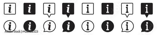 information icon, info sign, vector illustration