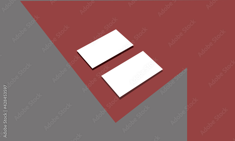 Blank paper business card template mockup vector, Mockup business card ...