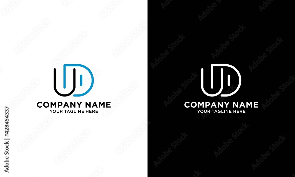 ud logo letter modern design