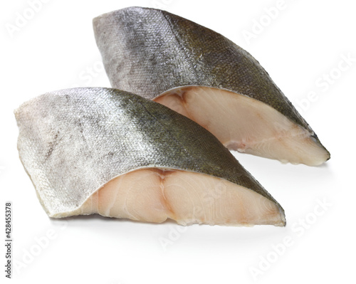 Quadro su tela sablefish (black cod) fillet isolated on white background
