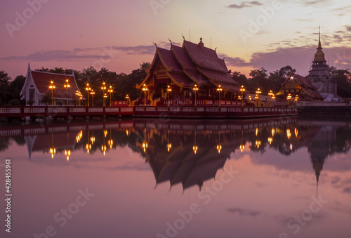 Wat Pa Lahan Sai at twilight photo