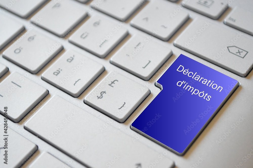 Touche clavier Déclaration d'impôts Touche clavier Déclaration d'impôts