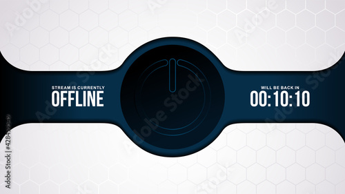stream is currently off line. offline streaming live stream game mode background. futuristic gaming vector illustration