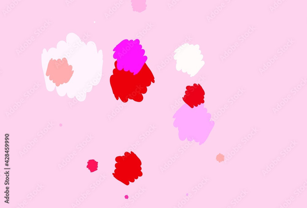 Light Pink, Red vector texture with abstract forms. Light Pink, Red vector texture with abstract forms.