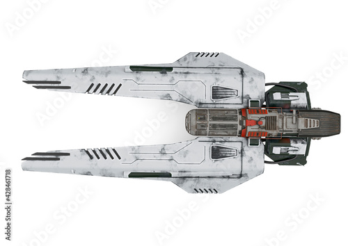 Fototapeta Naklejka Na Ścianę i Meble -  aircraft on white background top view