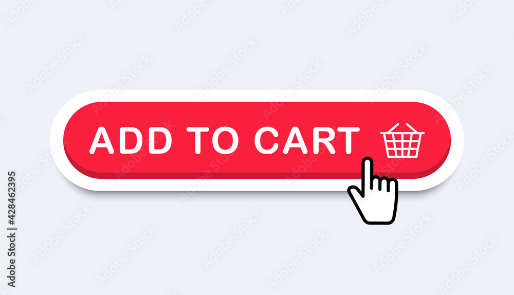 Add to cart button. Web button with shopping cart icon. Buy button for online store. Vector illustration. Add to cart button. Web button with shopping cart icon. Buy button for online store. Vector illustration.