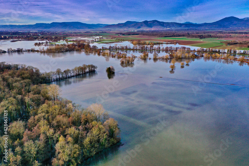 inondations dans la plaine d'Alsace