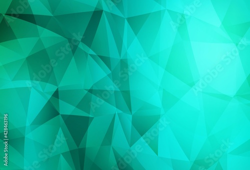 Light Green vector abstract mosaic background.