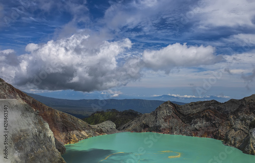 Ijen Crater or Kawah Ijen is a volcanic tourism attraction in Indonesia  East Java.