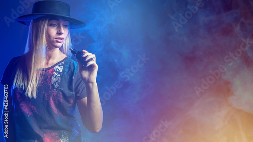 Vape human. Girl soars vape...