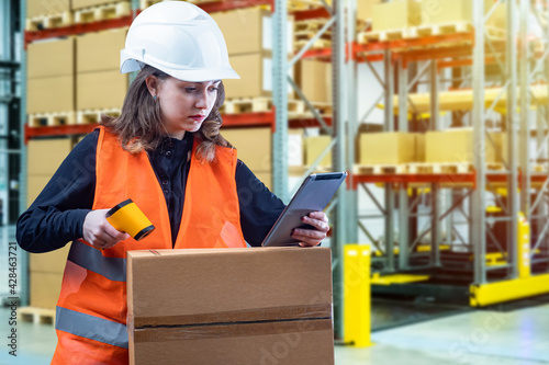 Warehouse worker. Portrait ...