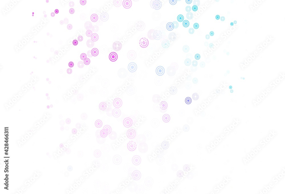 Light Pink, Blue vector background with spots.