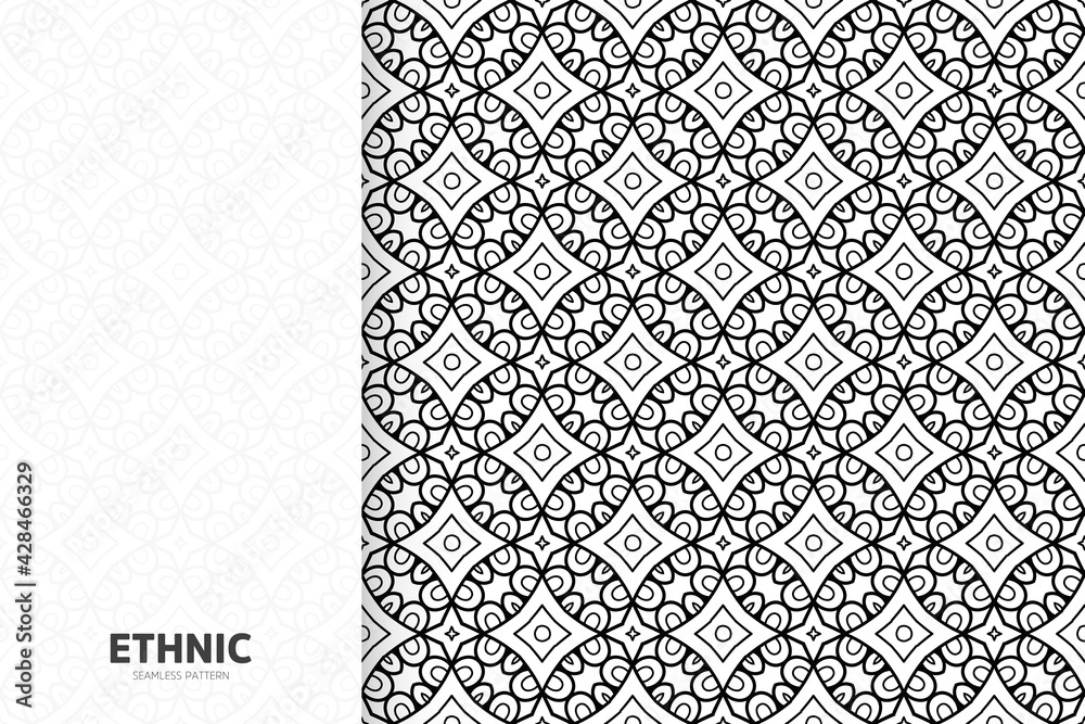 Seamless tribal texture geometric design