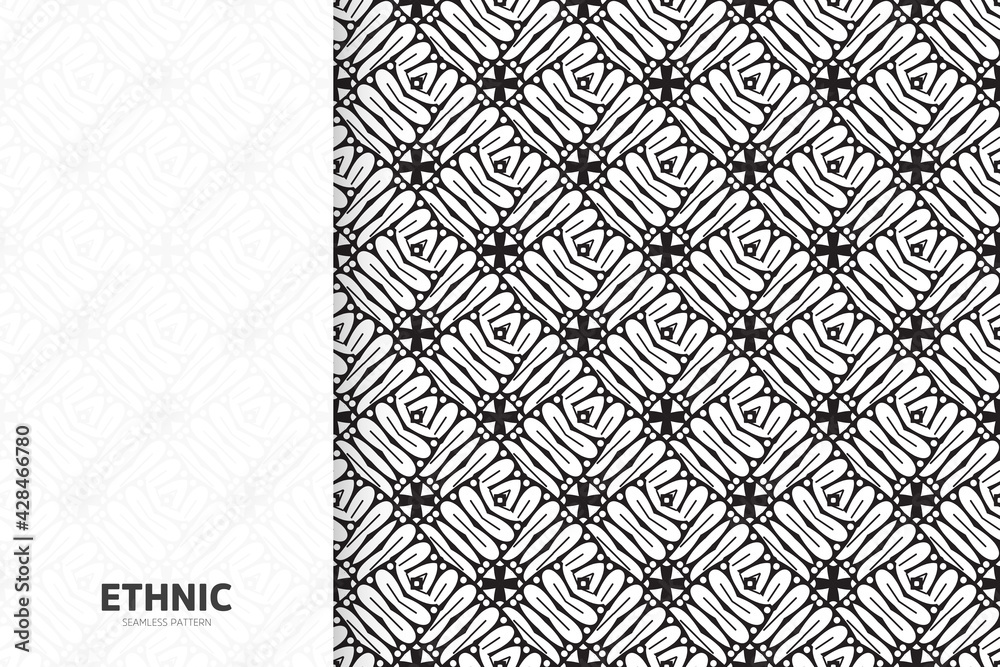 Seamless tribal texture geometric design