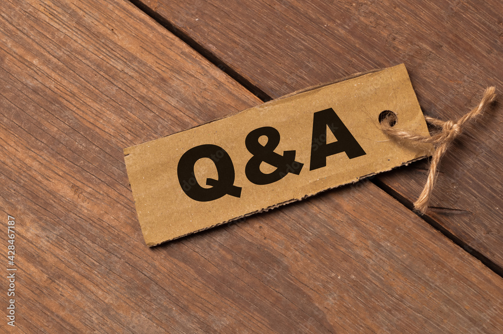Memo note written with text Q&A stands for question and answer Memo note written with text Q&A stands for question and answer