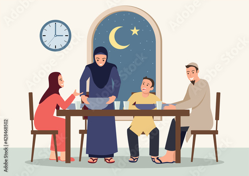 Suhoor and Iftar with family during Ramadan month