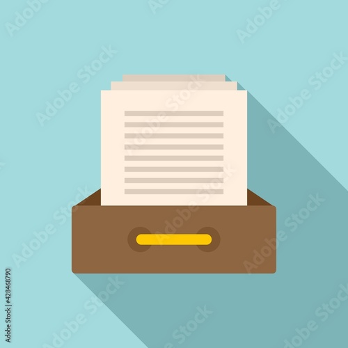 Workflow document icon, flat style
