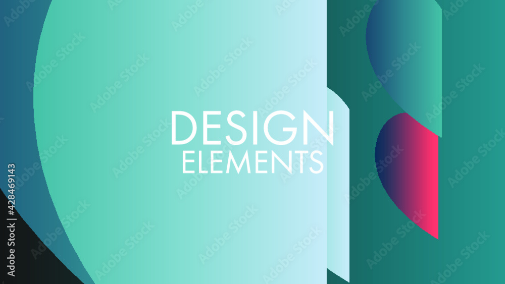 Fototapeta premium Creative abstract background gradient design artwork with geometric shapes flat design vector illustration