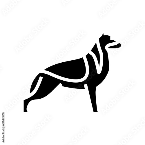 german shepherd dog line icon vector. german shepherd dog sign. isolated contour symbol black illustration