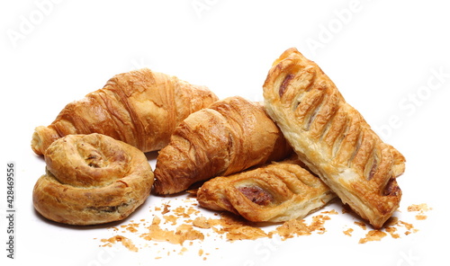 Breakfast pastry fresh isolated on white background