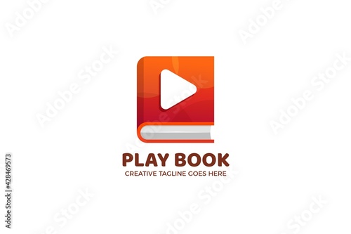 Free Download Book and Play Button Logo Template - GFXLoad