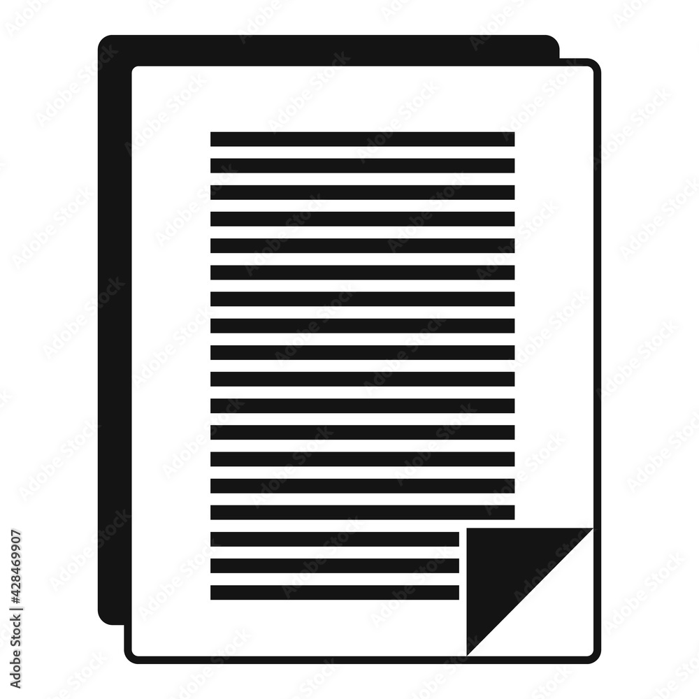 Business documents icon, simple style Business documents icon, simple style